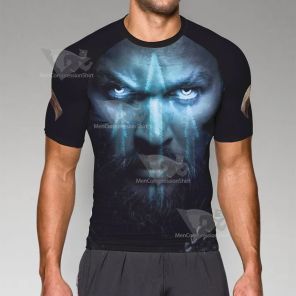 Aquaman Dark Black Short Sleeve Compression Shirt