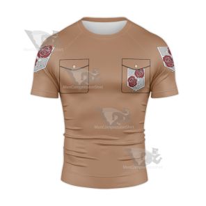 Attack On Titan Garrison Regiment Stationary Guards Rash Guard Compression Shirt