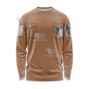 Attack On Titan No Kyojin Scout Regiment Survey Corps Erwin Smith Long Sleeve Shirt