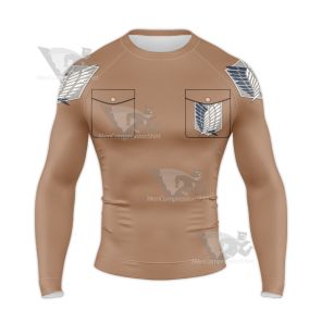 Attack On Titan Scout Regiment Survey Corps Erwin Smith Long Sleeve Compression Shirt