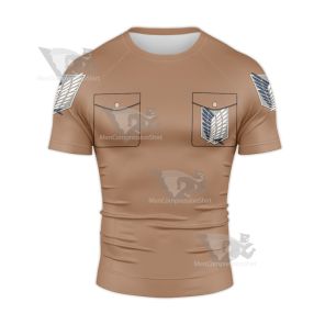 Attack On Titan Scout Regiment Survey Corps Erwin Smith Rash Guard Compression Shirt