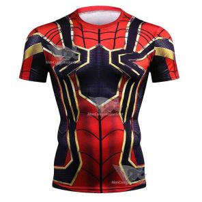 Avengers 3 Short Sleeve Parker Compression Shirt For Men