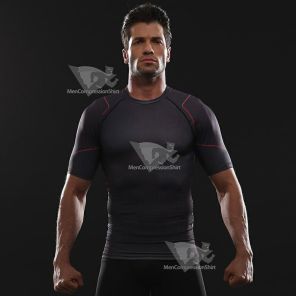Avengers 3 Tony Stark Short Sleeve Compression Shirt