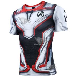 Avengers 4 Endgame 3d Short Sleeve Compression Shirt For Men