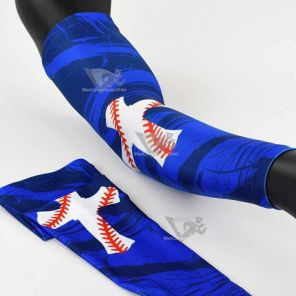 Baseball Cross Blue Arm Sleeve