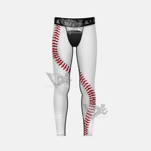 Baseball Lace Kids Compression Tights Leggings