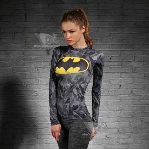 Batman Wayne Long Sleeve Women Compression Shirt