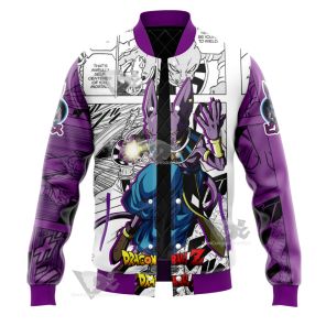 Beerus Dragon Ball Purple Varsity Jacket