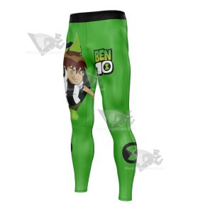 Ben 10 Logo Green Men Compression Legging
