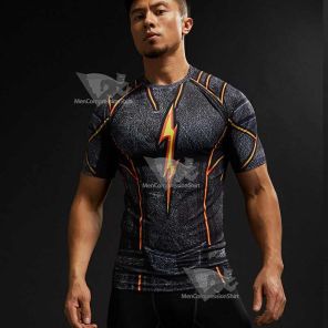 Black Barry Allen Rival Barry Allen Compression Shirts