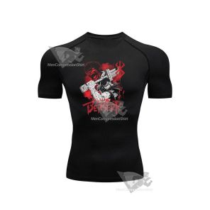 Black Swordsman Short Sleeve Compression Shirt