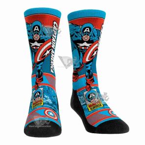 Captain America Marvel Comic Men Tight Socks