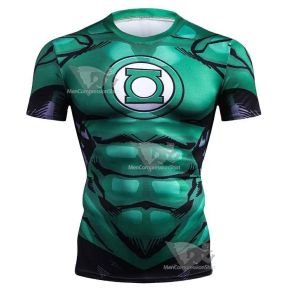 Comic Hal Jordan Short Sleeve Compression Shirt For Men