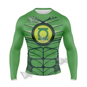Dc Green Lantern Line Cosplay Long Sleeve Compression Shirt