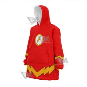 Dc The Flash Lightning Belt Cosplay Snug Oversized Blanket Hoodie