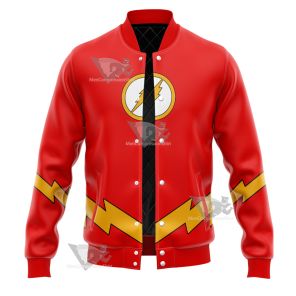 Dc The Flash Lightning Belt Cosplay Varsity Jacket