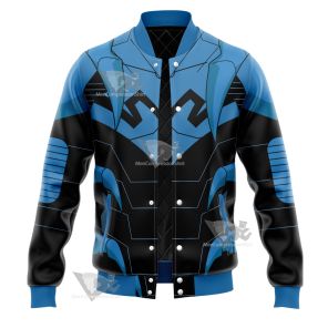 Dc Young Justice Blue Beetle Varsity Jacket