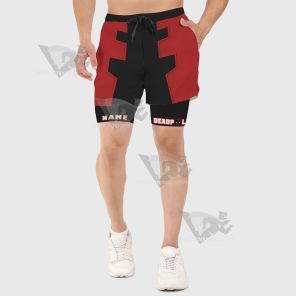 Deadpool Red Customizable Men Compression Gym Short