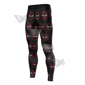 Deadpool Red Icon Mens Compression Legging