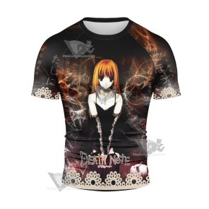 Death Note Misa Amane Black Short Sleeve Compression Shirt