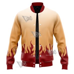 Demon Slayer Kyojuro Rengoku Varsity Jacket
