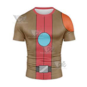 Final Space Gary Goodspeed Red Cosplay Short Sleeve Compression Shirt