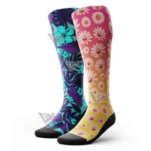 Floral Knee High Compression Socks 2-Pack