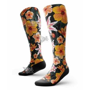Flower Bed Knee High Compression Socks