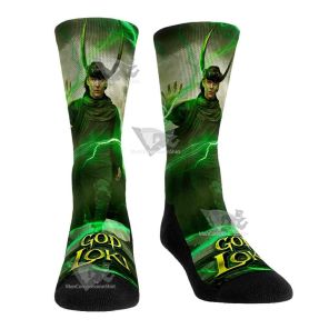 God Loki Green Men Tight Socks