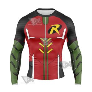 Gotham Knights Robin Long Sleeve Compression Shirt