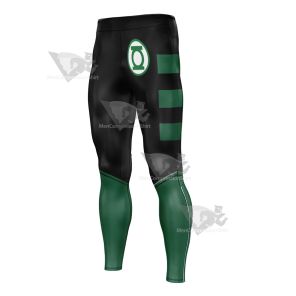 Green Lantern Black Mens Compression Legging