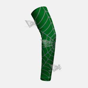 Green With Gray Web Pattern Kids Arm Sleeve