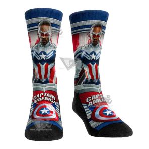 Hero Pose Black Captain America Men Tight Socks