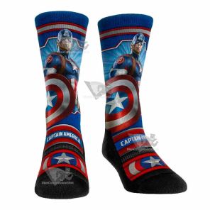 Hero Pose Captain America Men Tight Socks