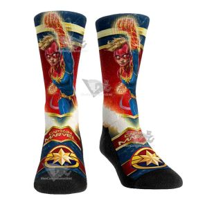 Hero Pose Captain Marvel Men Tight Socks