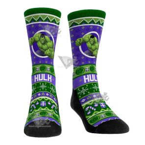 Hulk Pose In Puple Men Tight Socks