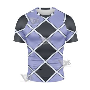 Jojo Bizarre Highway Star Short Sleeve Compression Shirt