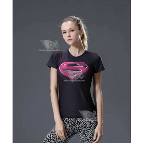 Kara Short Sleeve Black Compression Shirt For Women