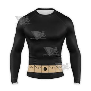 Kim Possible Ron Stoppable Brown Belt Cosplay Long Sleeve Compression Shirt