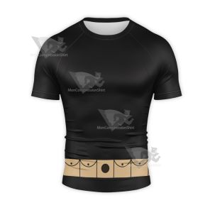 Kim Possible Ron Stoppable Brown Cosplay Short Sleeve Compression Shirt