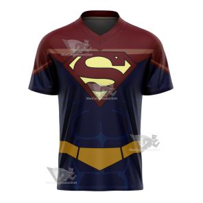 Legion Of Super Heroes Superman X Red Cosplay Football Jersey