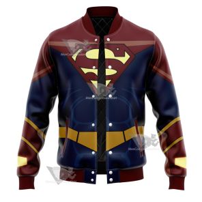 Legion Of Super Heroes Superman X Red Cosplay Varsity Jacket