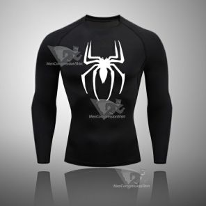 Long Sleeve Spider Long Sleeve Compression Shirt Black