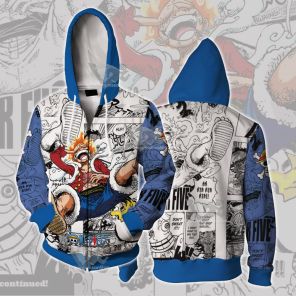 Luffy Gear One Piece Cosplay Zip Up Hoodie