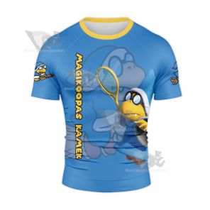Mario Sports Magikoopas Kamek Play Tennis Rash Guard Compression Shirt
