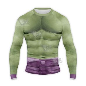 Marvel Superhero The Incredible Hulk Long Sleeve Compression Shirt