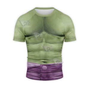 Marvel Superhero The Incredible Hulk Short Sleeve Compression Shirt