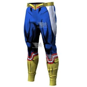 Mens My Hero Academia All Might Silver Age Leggings Compression Spats