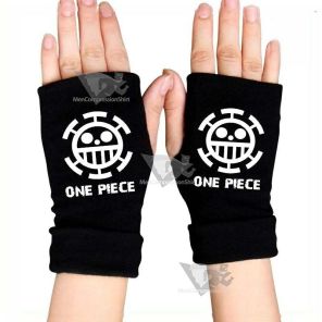 One Piece Anime Gloves Heart Pirates Black