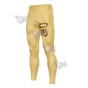 One Piece Brook Yellow Mens Compression Legging